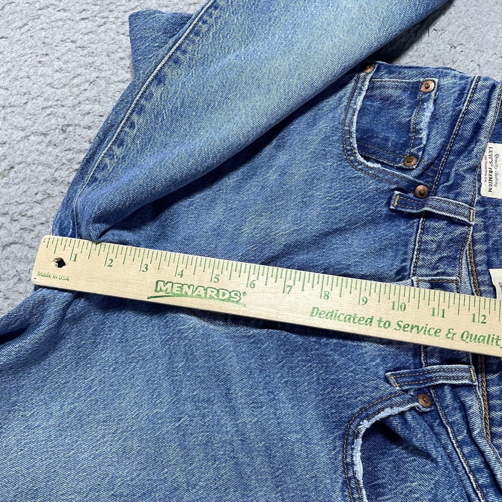 Levis Ribcage Crop Boot Jeans Womens 26 Blue Med Wash High Rise Stretch 26x26 - Picture 4 of 14